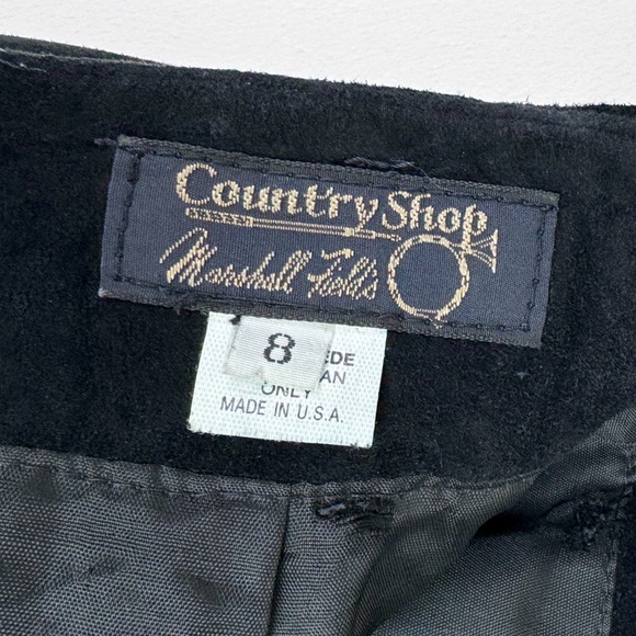 Marshall Fields Country Shop Vintage Black Suede Skirt - Picture 8 of 10